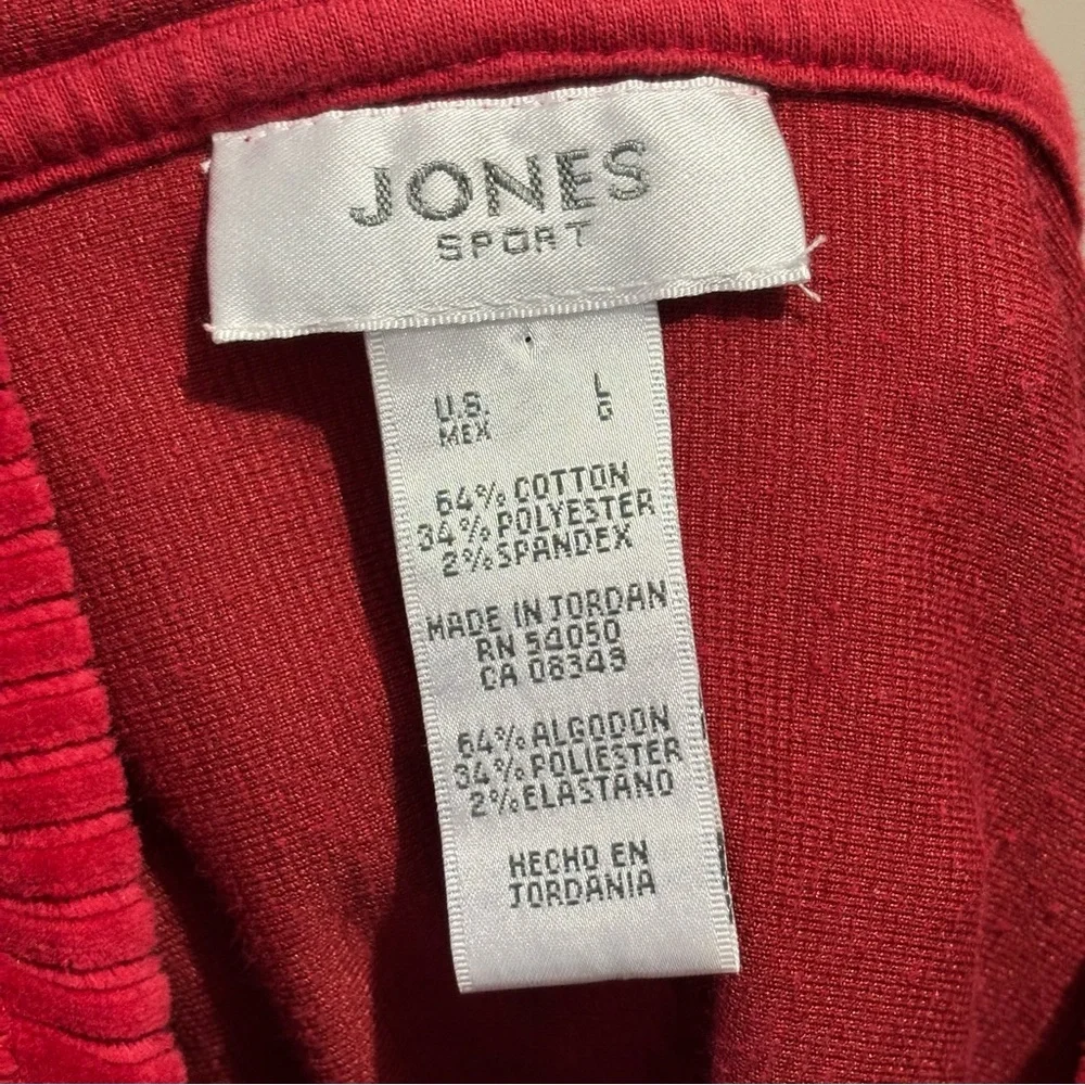 Red Velvet Corduroy Hooded Full Zip Jacket Size Large Y2K Vtg - Picture 11 of 11